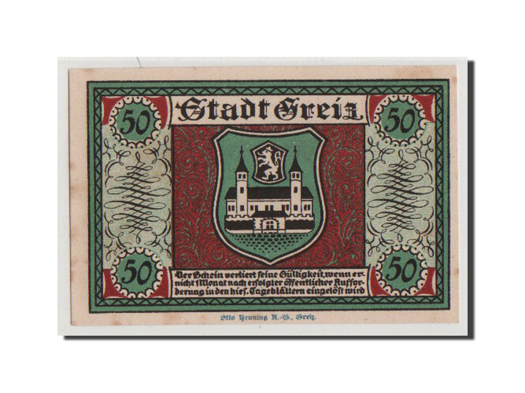 Biljet, Duitsland, 50 Pfennig, 1921, SPL+