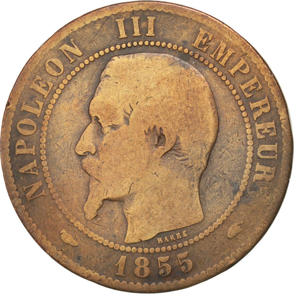 Monnaie, France, Napoleon III, Napoléon III, 10 Centimes, 1855, Paris, B