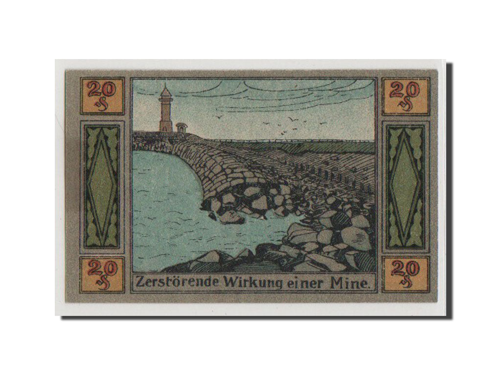 Geldschein, Deutschland, Langeness Nordmarsch, 20 Pfennig, 1921, UNZ, Mehl:767.1