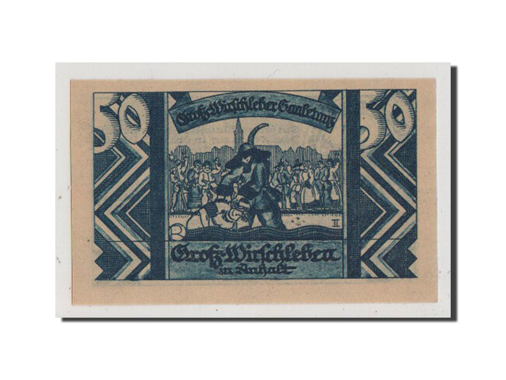 Banconote, Germania, Gross Wirschleben Gemeinde, 50 Pfennig, 1921, FDS