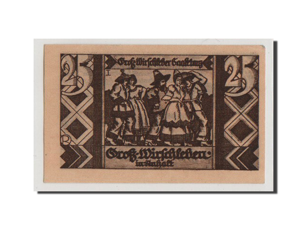 Banconote, Germania, Gross Wirschleben Gemeinde, 25 Pfennig, 1921, FDS