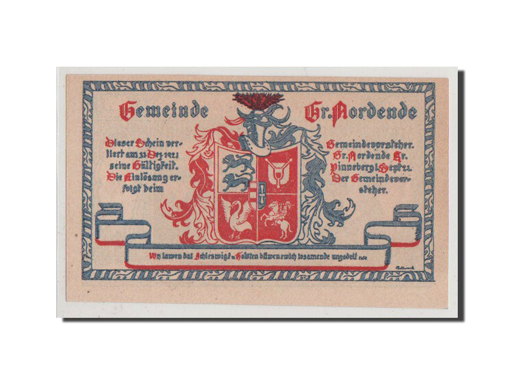 Billet, Allemagne, Schleswig-Holstein, 75 Pfennig, 1921, NEUF, Mehl:484.1b