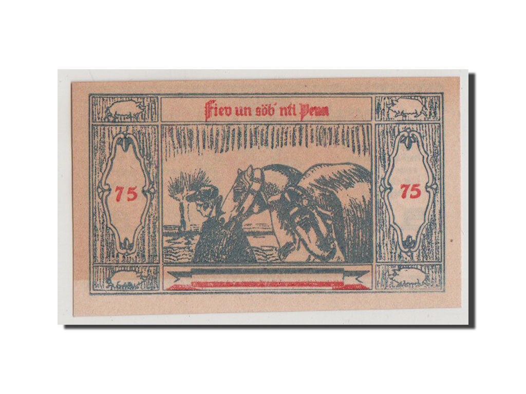Billet, Allemagne, Schleswig-Holstein, 75 Pfennig, 1921, NEUF, Mehl:484.1b