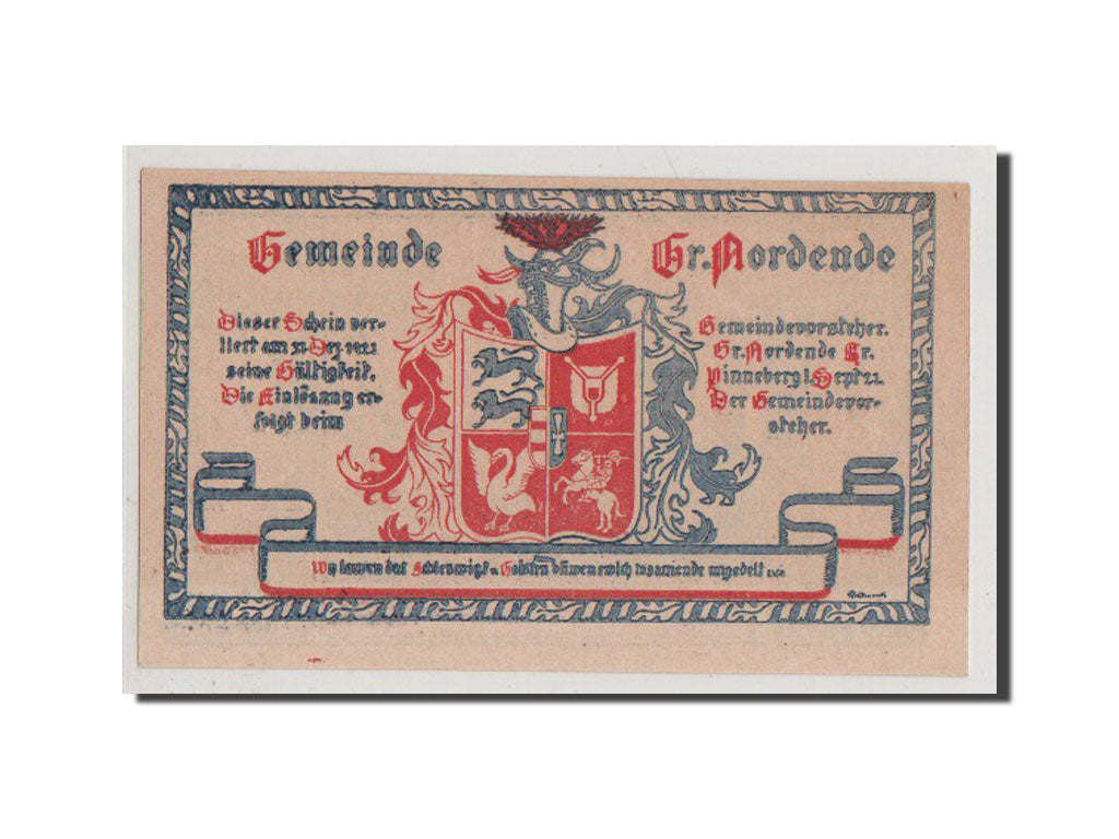 Banconote, Germania, Schleswig-Holstein, 25 Pfennig, 1921, FDS, Mehl:484.1b