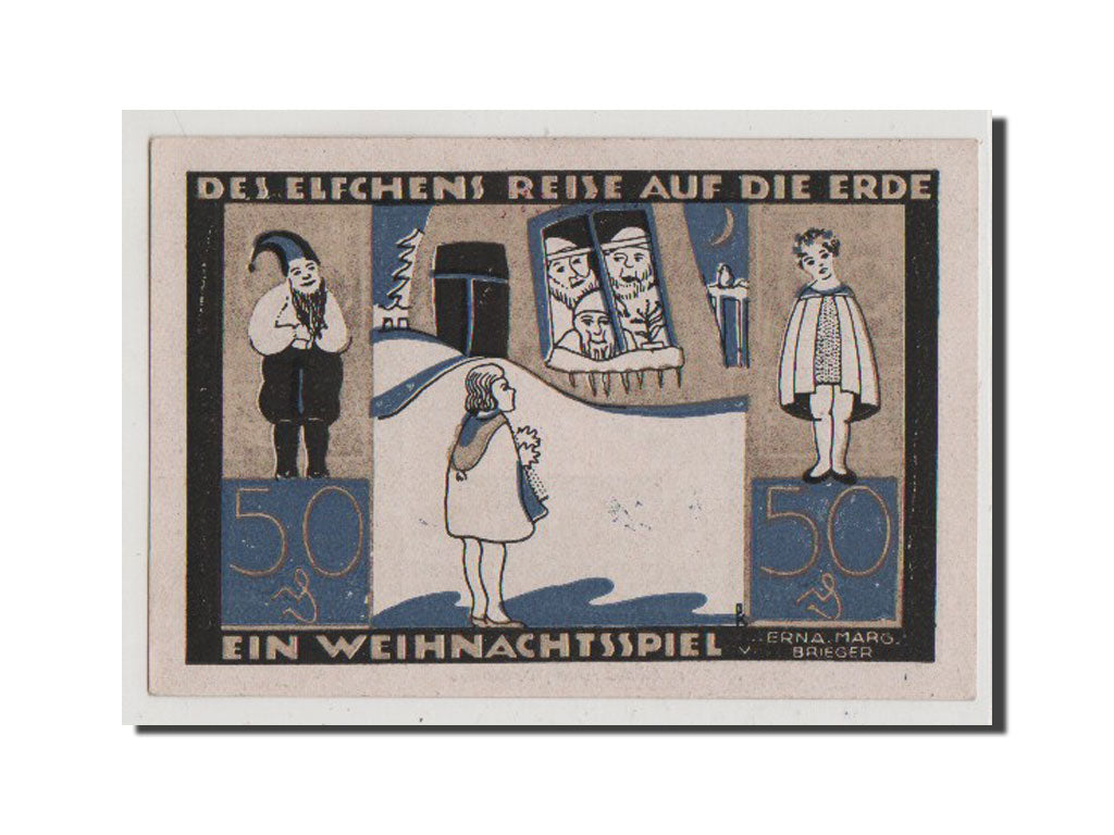 Geldschein, Deutschland, Langeln, 50 Pfennig, UNZ, Mehl:764.1a