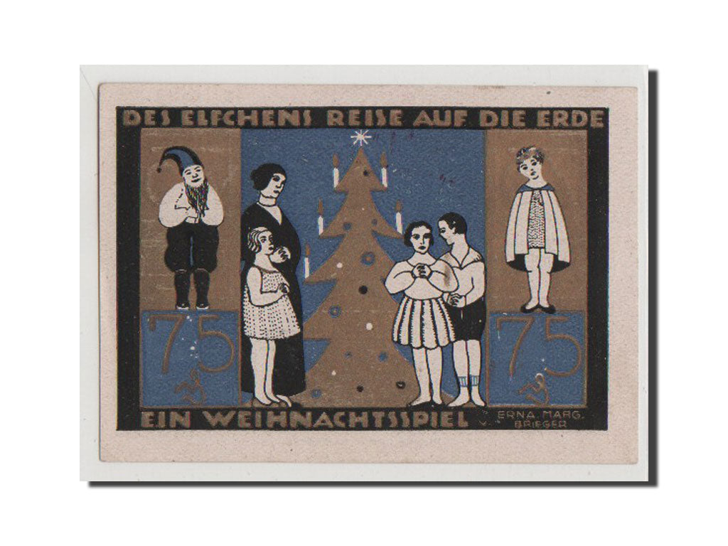 Banconote, Germania, Langeln, 75 Pfennig, FDS, Mehl:764.1a