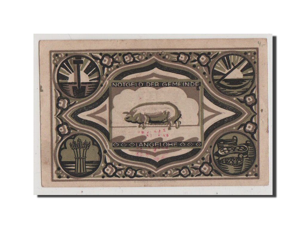 Geldschein, Deutschland, Langelohe Gemeinde, 25 Pfennig, UNZ-, Mehl:765.2a