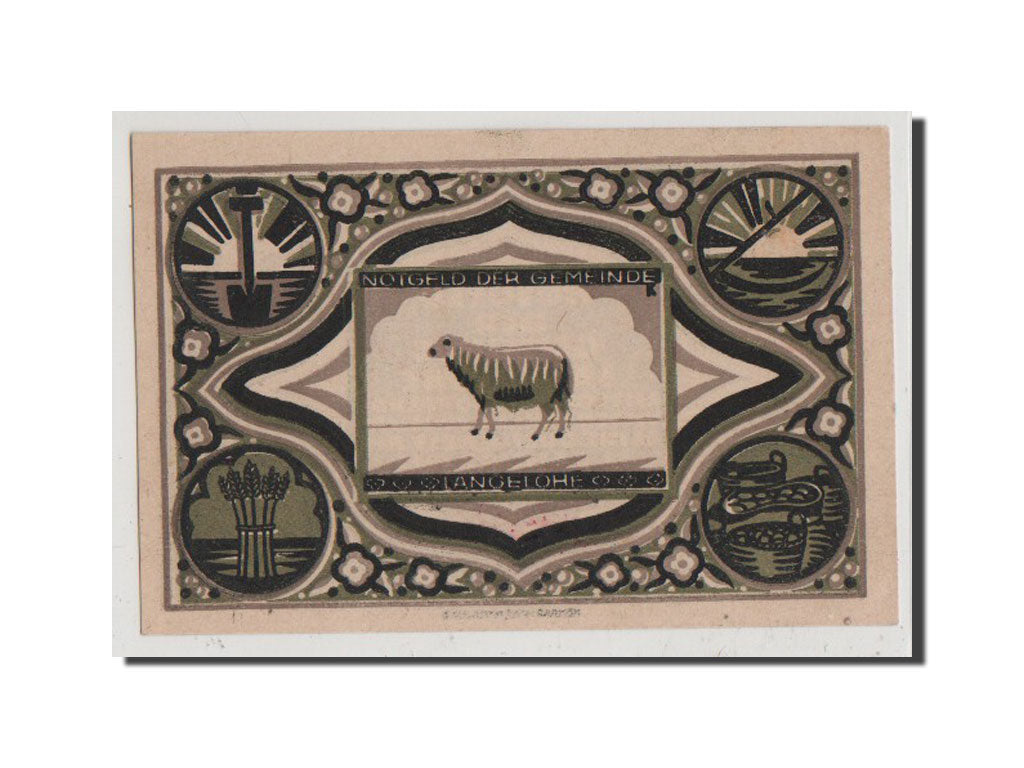 Banconote, Germania, Langelohe Gemeinde, 50 Pfennig, FDS, Mehl:765.2a