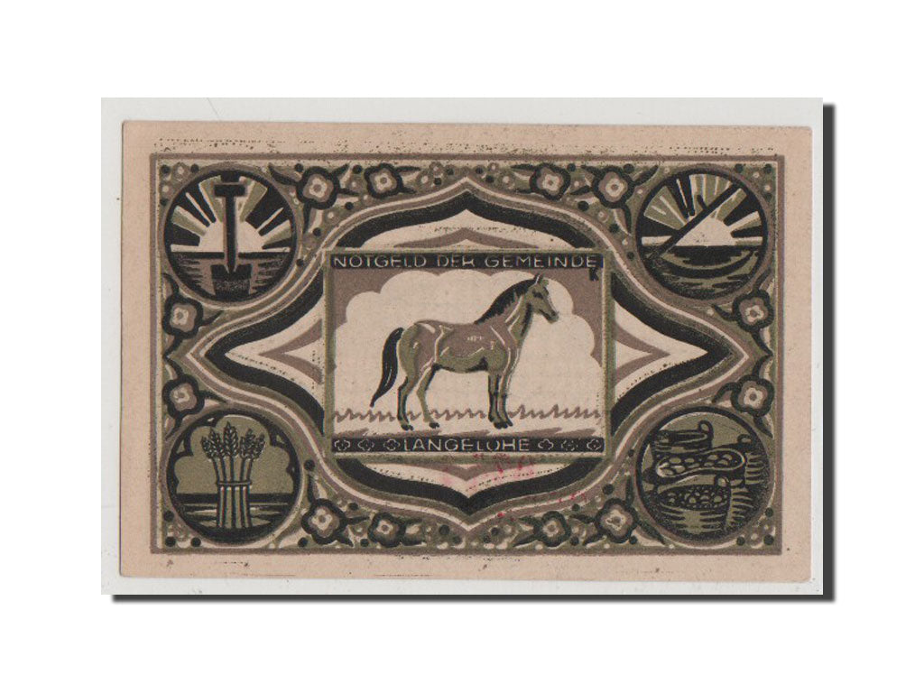 Geldschein, Deutschland, Langelohe Gemeinde, 75 Pfennig, UNZ-, Mehl:765.1a
