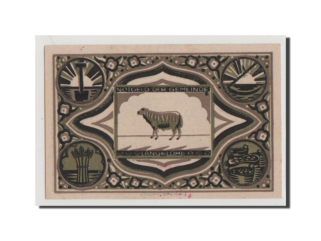 Geldschein, Deutschland, Langelohe Gemeinde, 50 Pfennig, UNZ, Mehl:765.1a