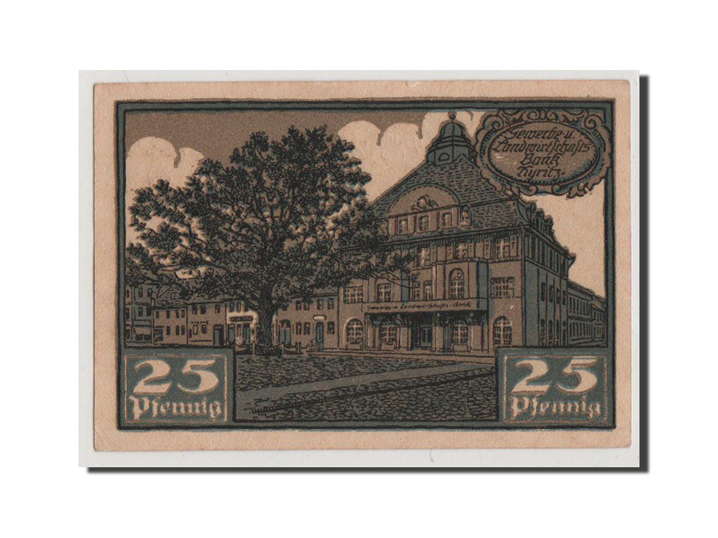 Banconote, Germania, Brandenburg, 25 Pfennig, 1921, FDS, Mehl:753.1