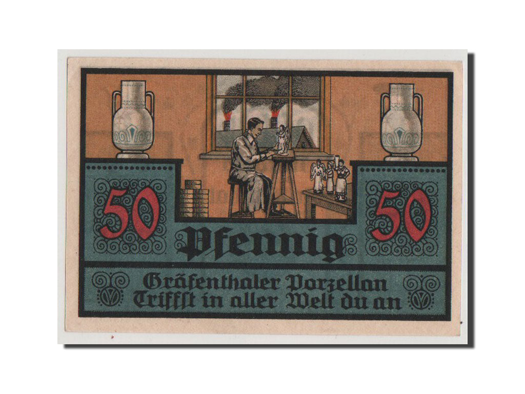 Banconote, Germania, Grafenthal, 50 Pfennig, 1921, 1921-10-01, FDS, Mehl:463.3
