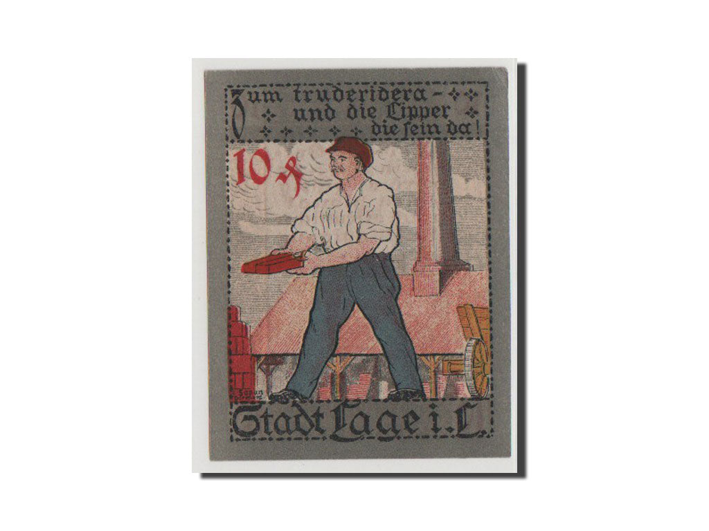 Billet, Allemagne, Lage Stadt, 10 Pfennig, 1921, 1921-02-01, SPL+, Mehl:757.1
