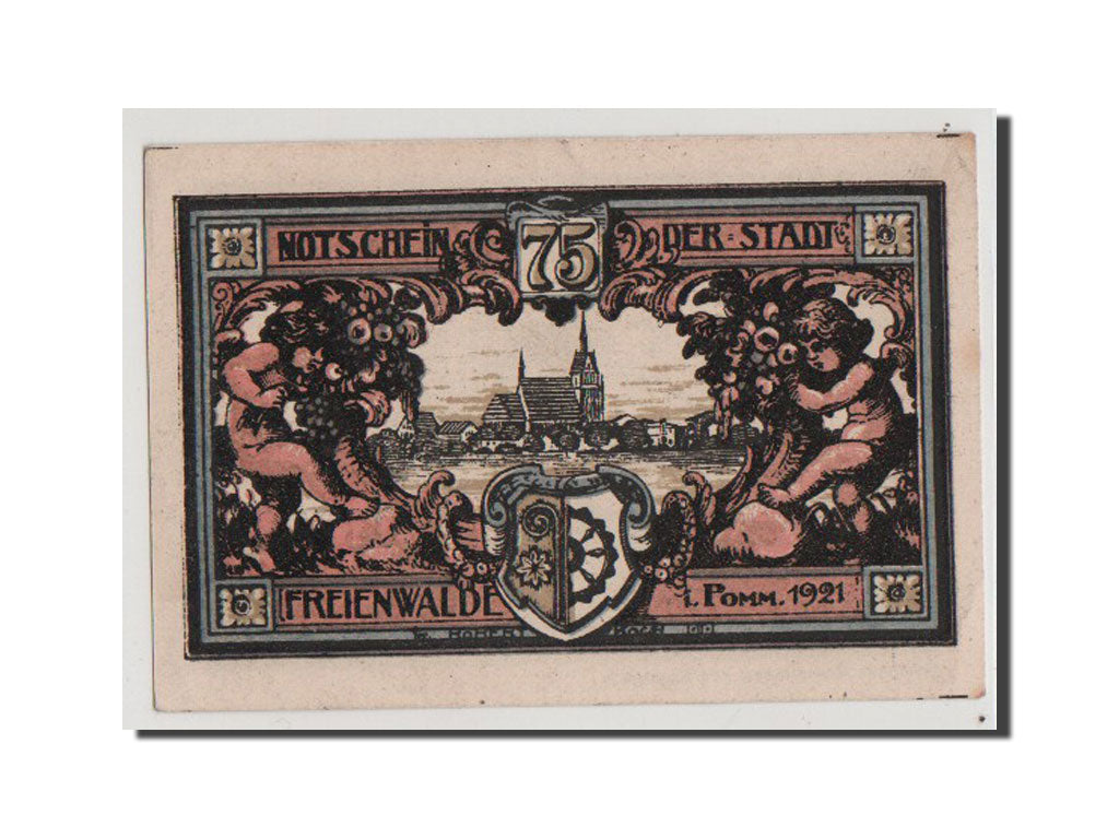 Banconote, Germania, Freienwalde Stadt, 75 Pfennig, 1921, FDS, Mehl:385.6