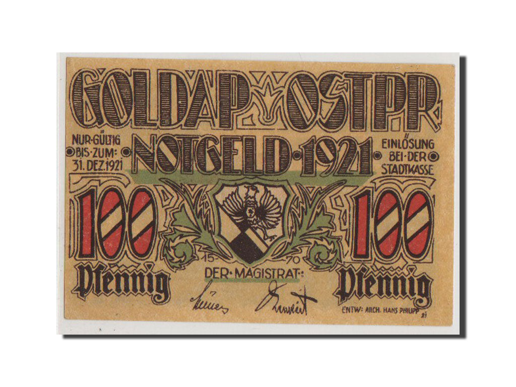 Banconote, Germania, Ostpreußen, 100 Pfennig, FDS, Mehl:451.1
