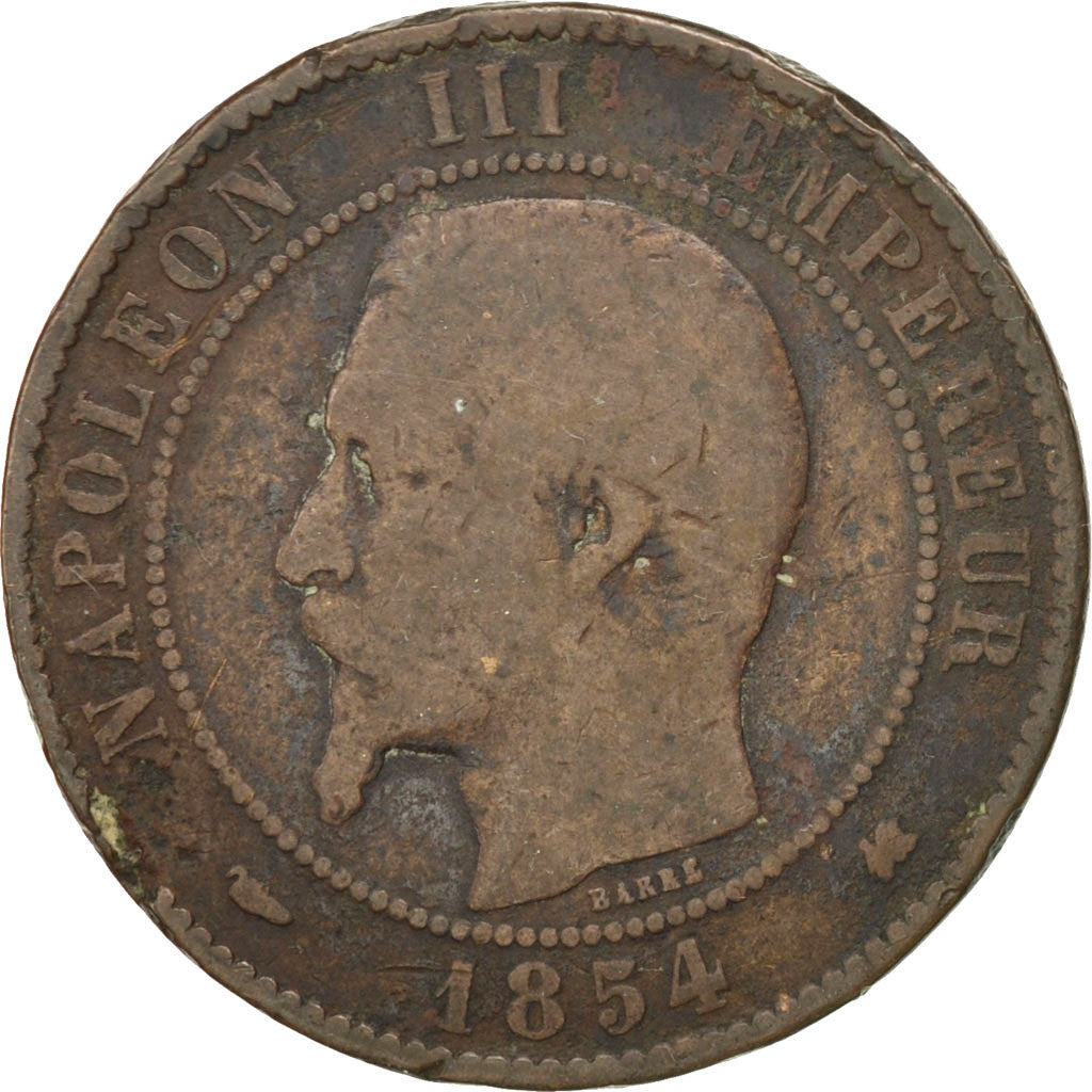 Coin, France, Napoleon III, Napoléon III, 10 Centimes, 1854, Bordeaux