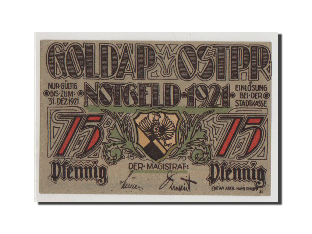 Geldschein, Deutschland, Ostpreußen, 75 Pfennig, UNZ-, Mehl:451.1