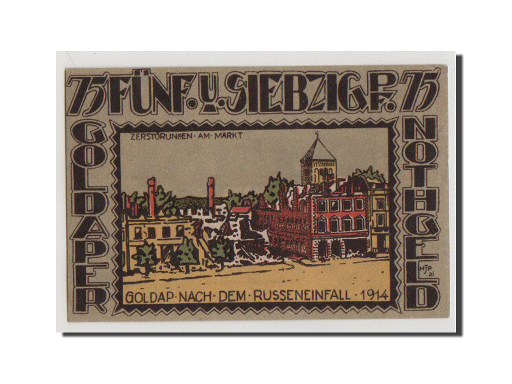 Geldschein, Deutschland, Ostpreußen, 75 Pfennig, UNZ-, Mehl:451.1