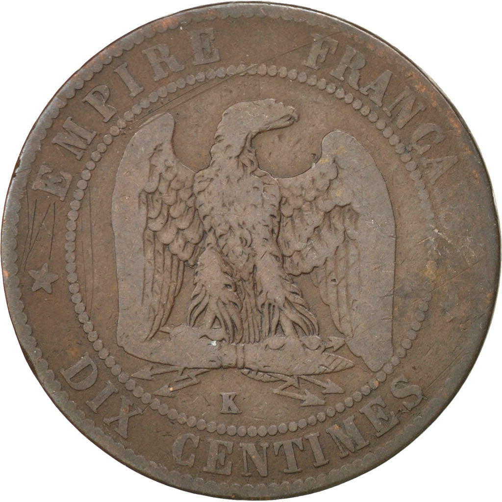 Coin, France, Napoleon III, Napoléon III, 10 Centimes, 1854, Bordeaux