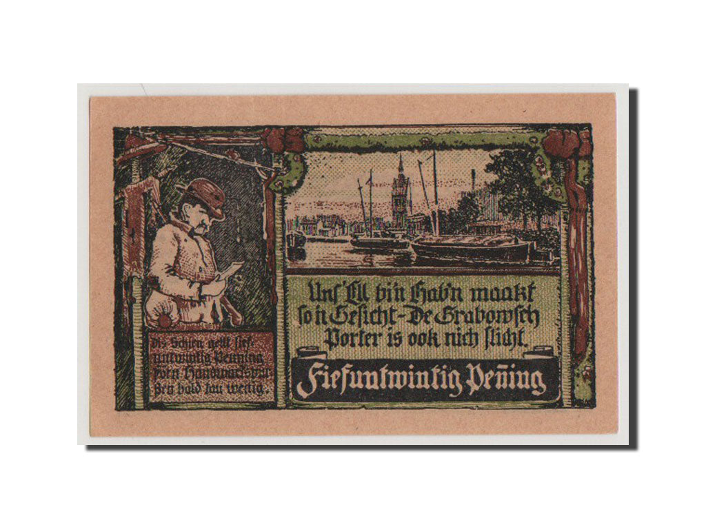 Banconote, Germania, Grabow, 25 Pfennig, FDS, Mehl:460.3