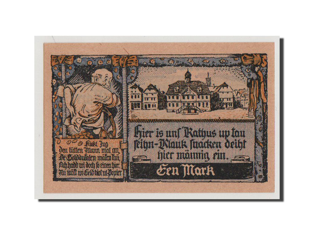 Banconote, Germania, Grabow, 1 Mark, FDS, Mehl:460.3