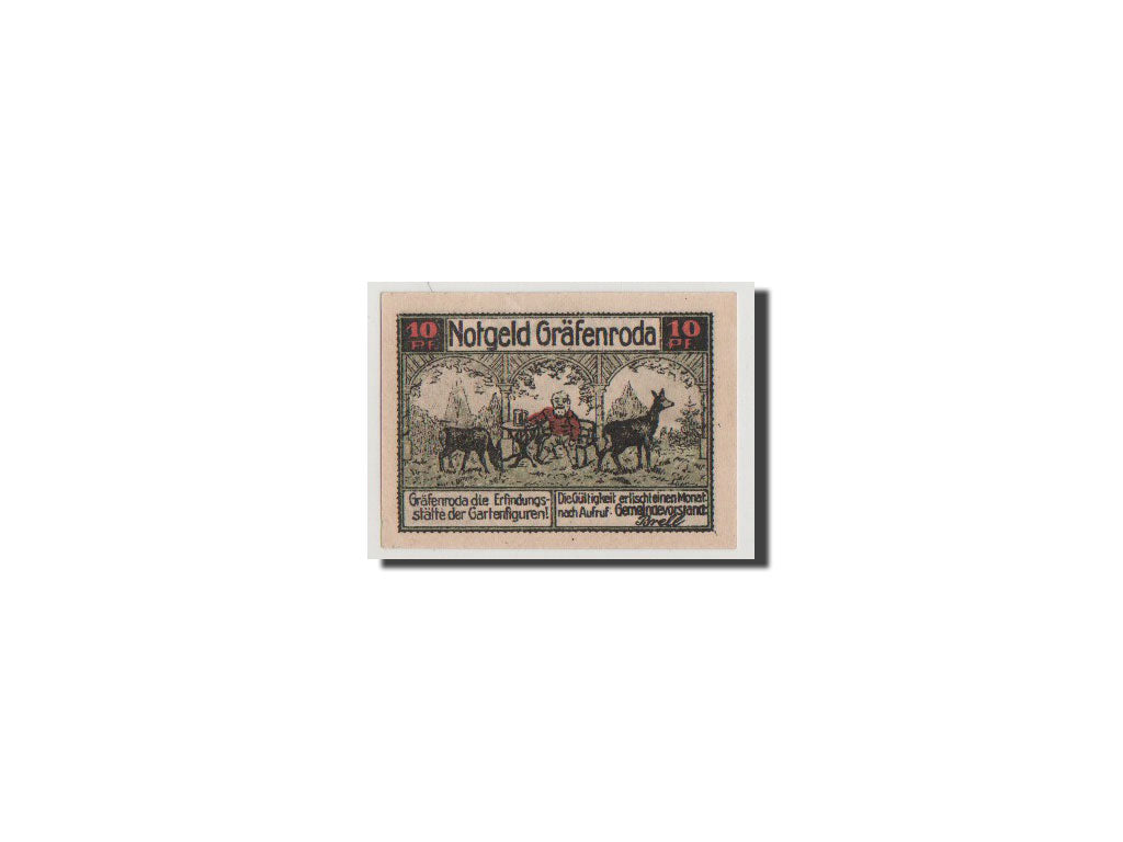 Banconote, Germania, Grafenroda, 10 Pfennig, FDS, Mehl:462.1