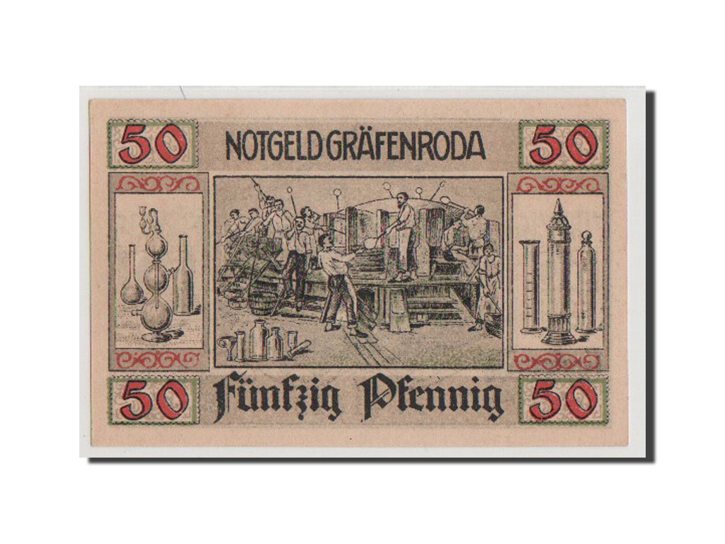 Banconote, Germania, Grafenroda, 50 Pfennig, 1921, FDS, Mehl:462.2