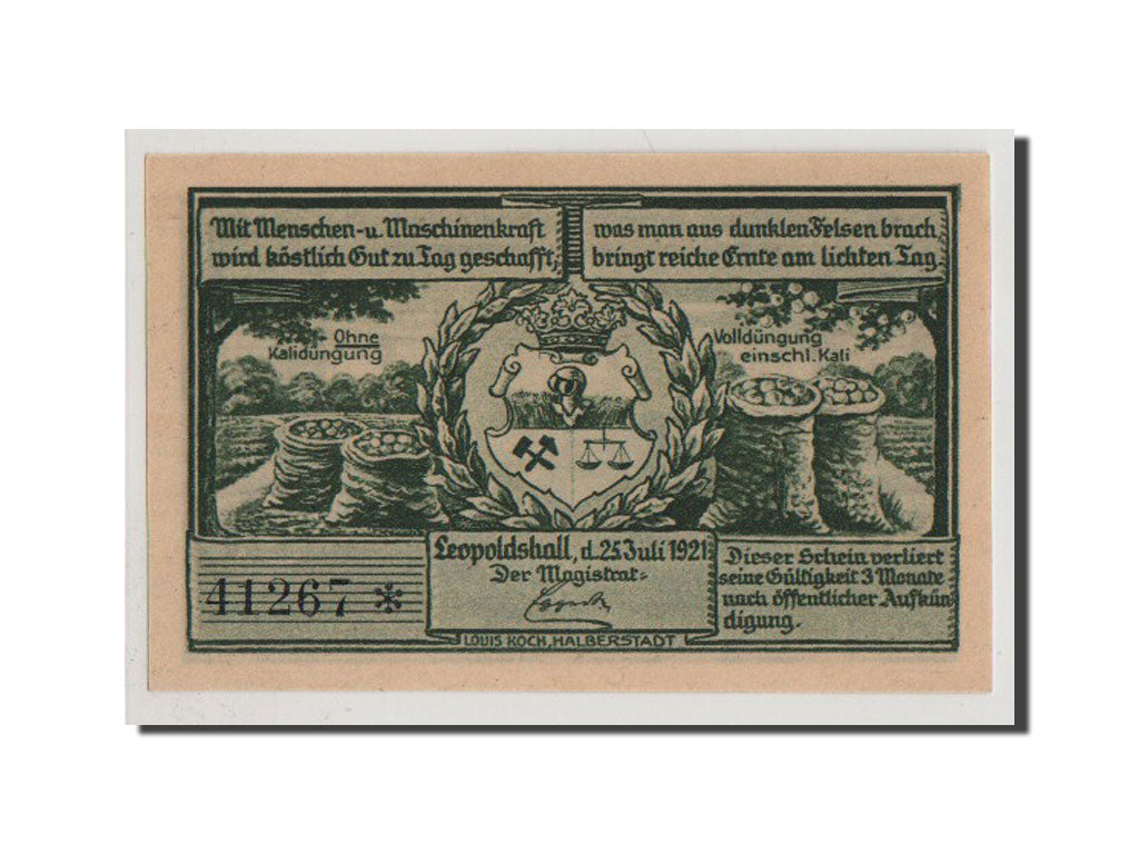 Banconote, Germania, Anhalt, 50 Pfennig, 1921, FDS, Mehl:794.4
