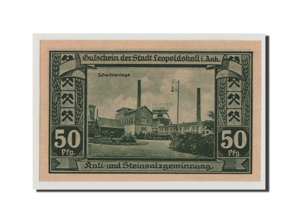 Banconote, Germania, Anhalt, 50 Pfennig, 1921, FDS, Mehl:794.4