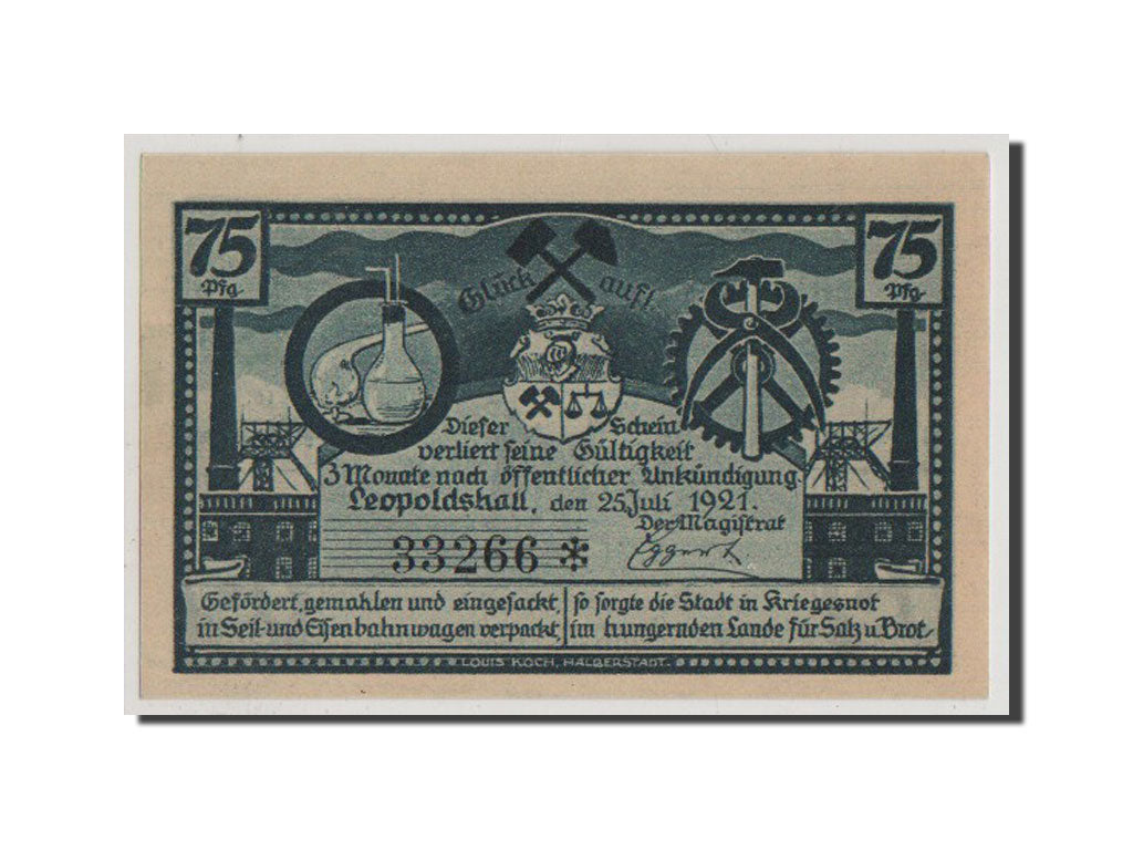 Banknote, Germany, Anhalt, 75 Pfennig, 1921, UNC(65-70), Mehl:794.3