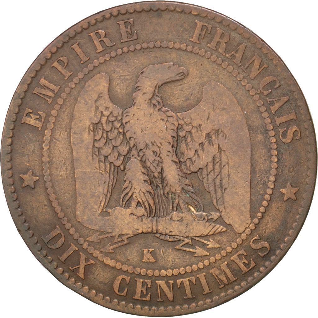 Coin, France, Napoleon III, Napoléon III, 10 Centimes, 1855, Bordeaux