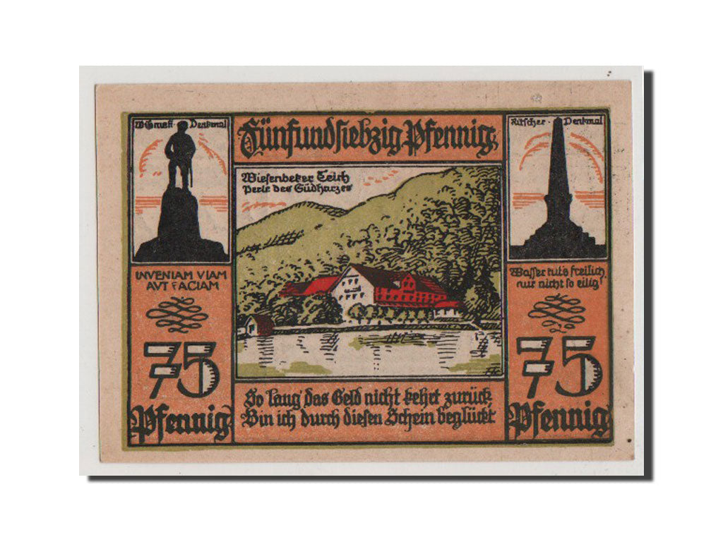 Banconote, Germania, Lauterberg, 75 Pfennig, 1921, SPL+, Mehl:779.1