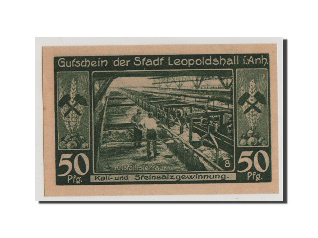 Geldschein, Deutschland, Anhalt, 50 Pfennig, 1921, UNZ, Mehl:794.3