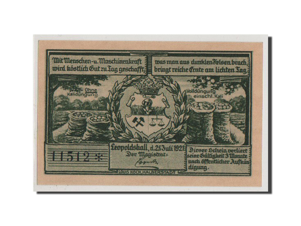Banconote, Germania, Anhalt, 50 Pfennig, 1921, FDS, Mehl:794.4
