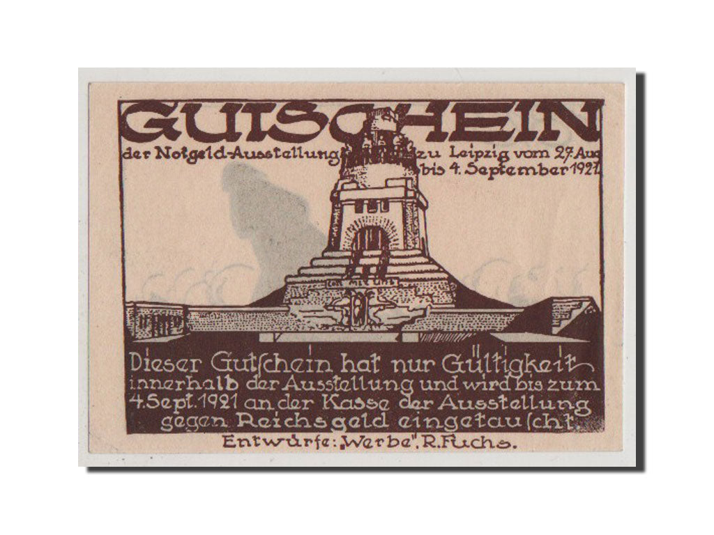 Banconote, Germania, Leipzig Stadt, 50 Pfennig, 1921, FDS, Mehl:784.1