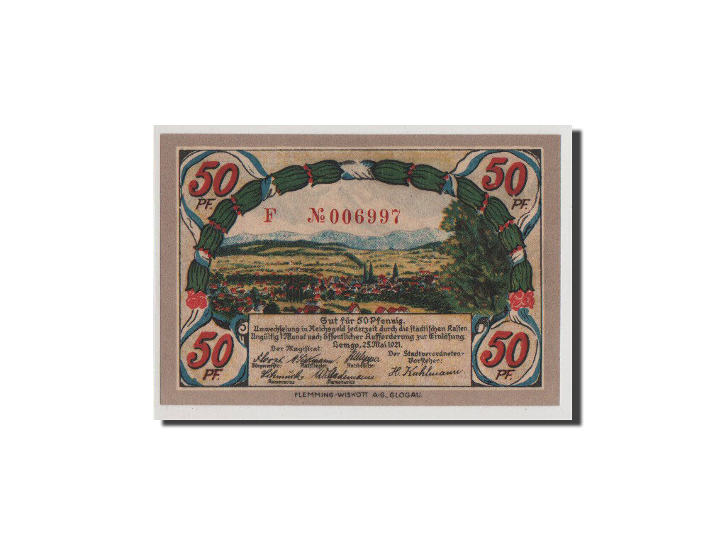Billet, Allemagne, Lemgo Stadt, 50 Pfennig, 1921, NEUF, Mehl:789.3