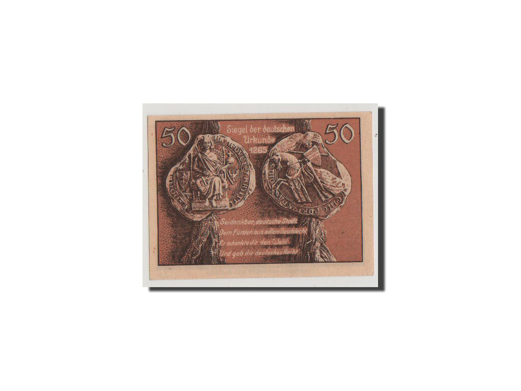 Geldschein, Deutschland, Leobschutz, 50 Pfennig, UNZ-, Mehl:793.1