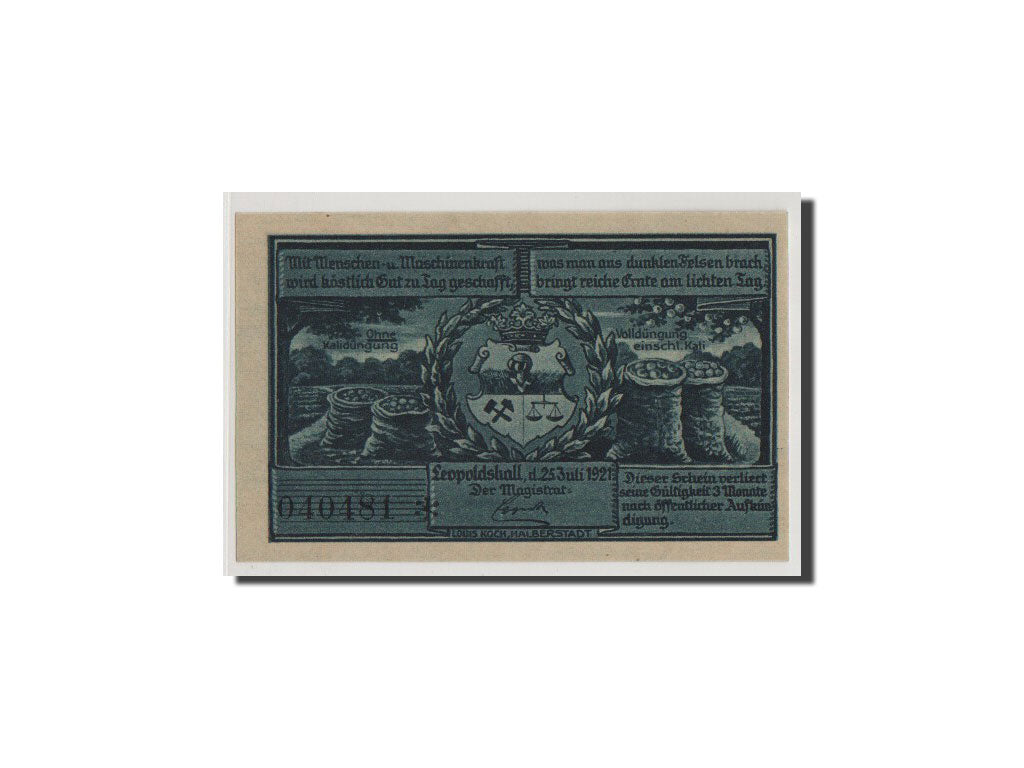 Banconote, Germania, Anhalt, 75 Pfennig, 1921, FDS, Mehl:794.4