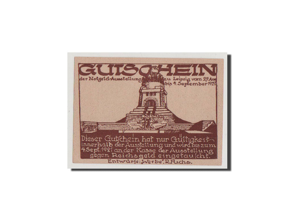 Banconote, Germania, Leipzig Stadt, 50 Pfennig, 1921, FDS, Mehl:784.2