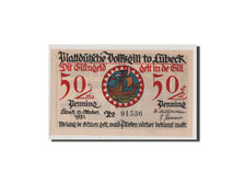 Geldschein, Deutschland, Lübeck, 50 Pfennig, 1921, UNZ, Mehl:828.1a