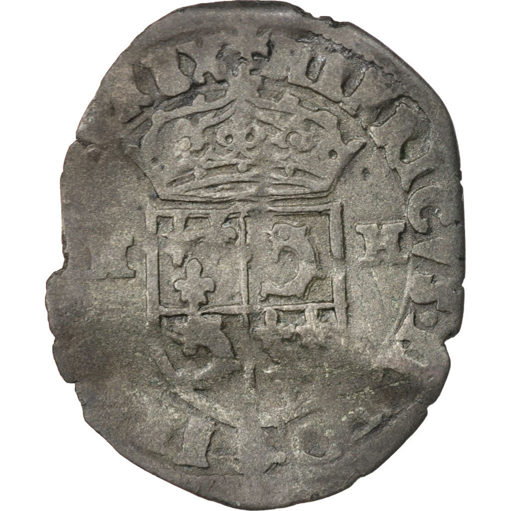 Coin, France, Douzain, 1596, Grenoble, VF(30-35), Billon, Sombart:4442