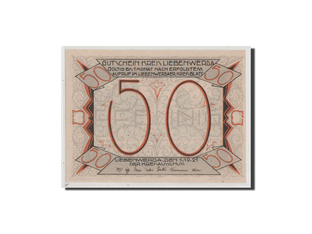 Banconote, Germania, Provinz Sachsen, 50 Pfennig, 1921, FDS, Mehl:800.1