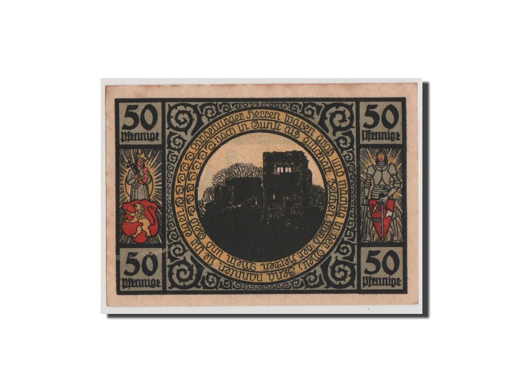 Billet, Allemagne, Lobeda Stadt, 50 Pfennig, 1921, SPL+, Mehl:808.3