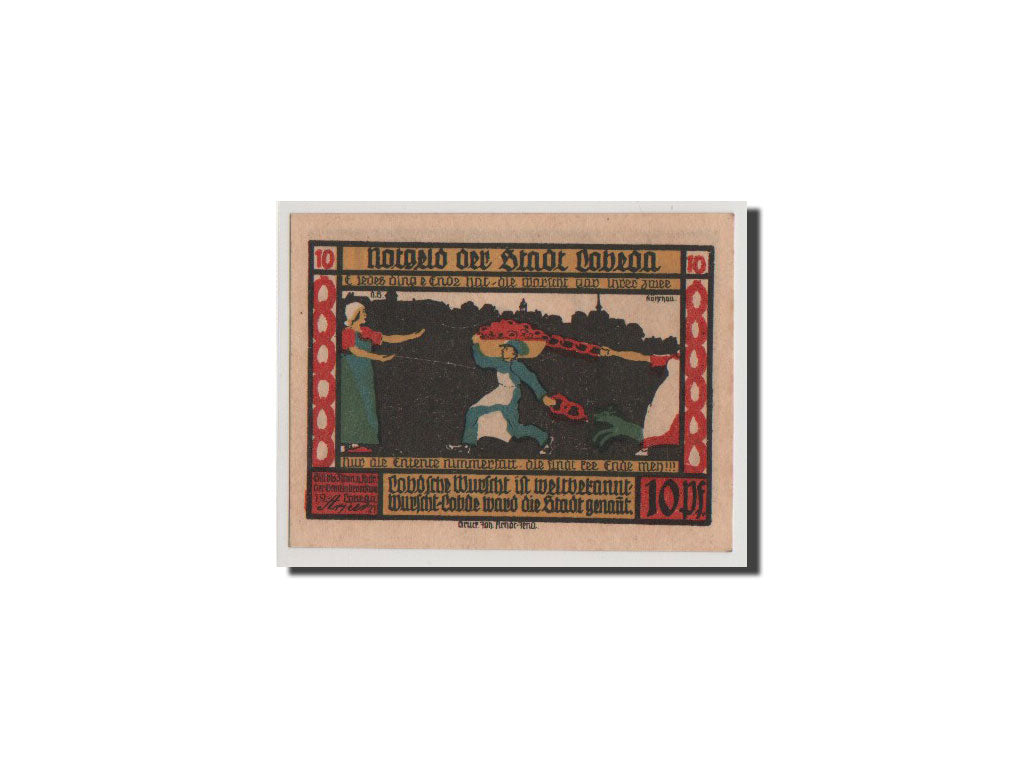 Banconote, Germania, Lobeda Stadt, 10 Pfennig, 1921, FDS, Mehl:808.2