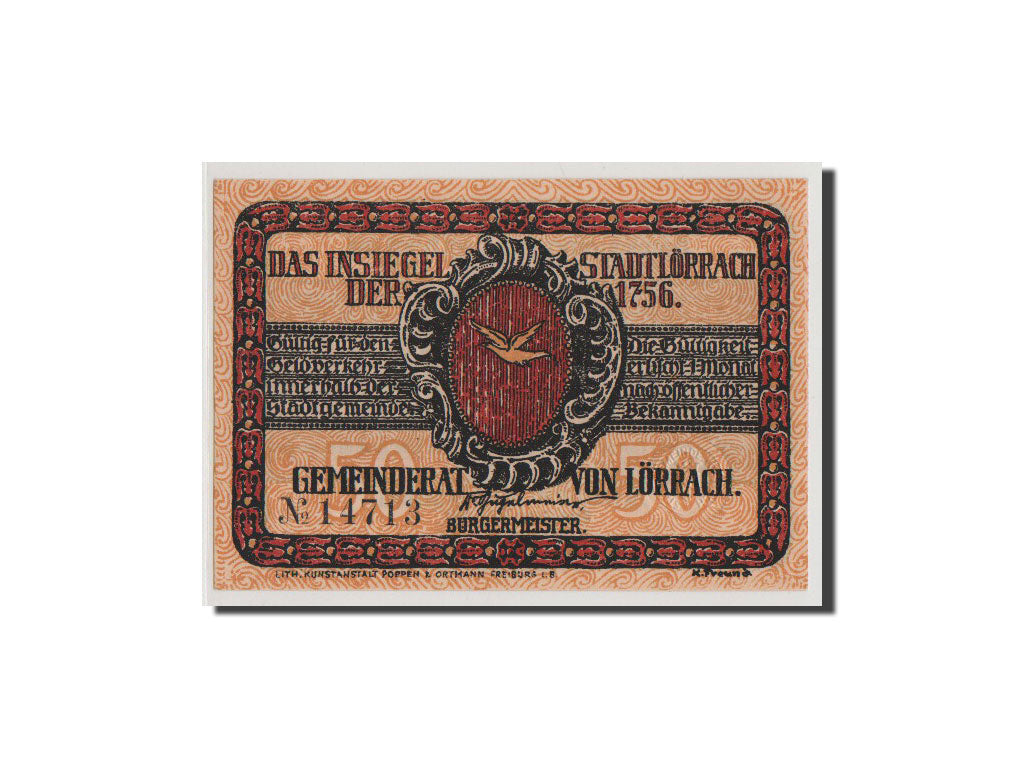 Banconote, Germania, Baden, 50 Pfennig, FDS, Mehl:813.1