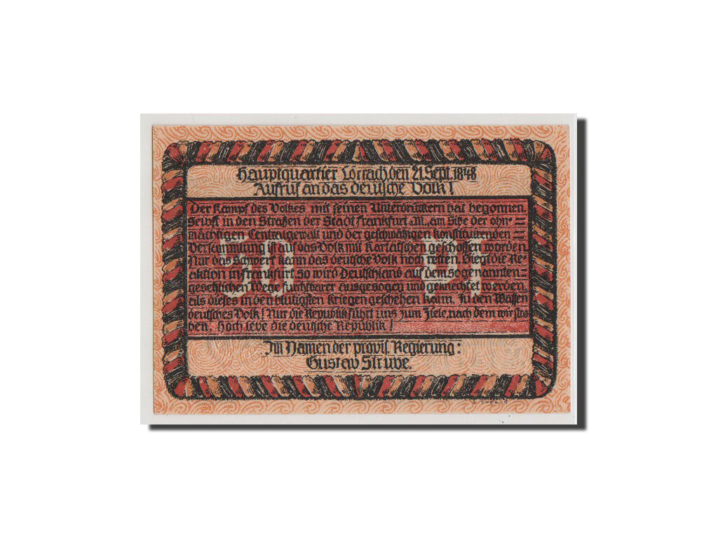 Banconote, Germania, Baden, 50 Pfennig, FDS, Mehl:813.1