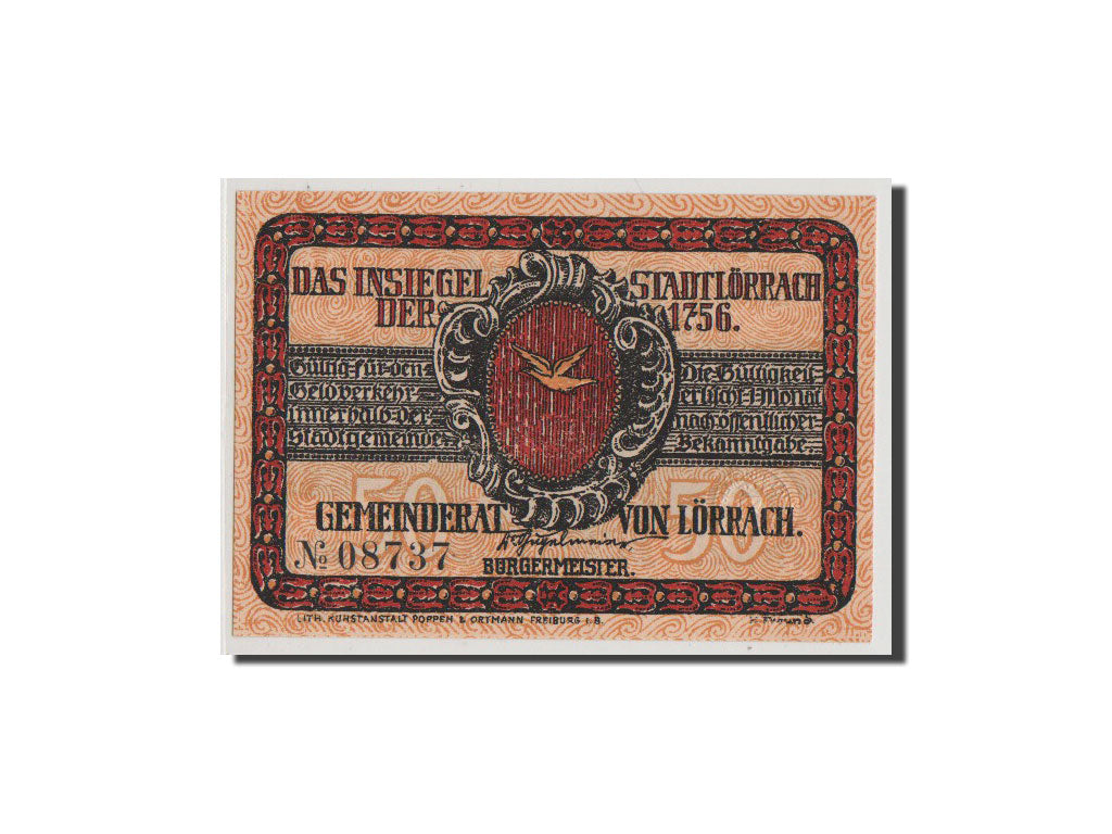 Banconote, Germania, Baden, 50 Pfennig, FDS, Mehl:813.1