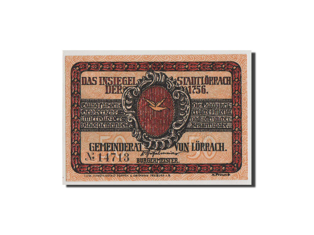 Banconote, Germania, Baden, 50 Pfennig, FDS, Mehl:813.1