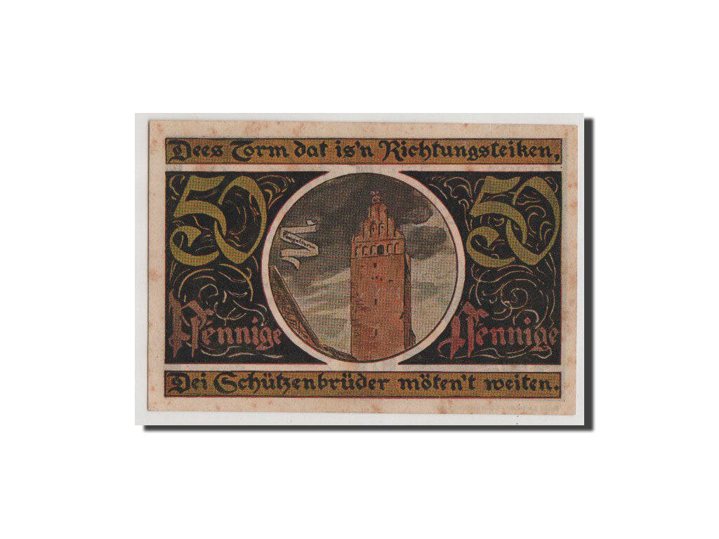 Banconote, Germania, Malchin Stadt, 50 Pfennig, SPL+, Mehl:862.2