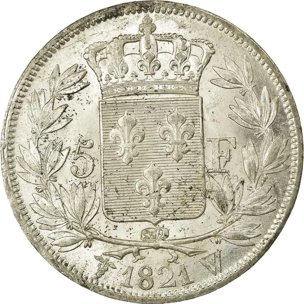 France, Louis XVIII, 5 Francs, 1821, Lille, Argent, SUP, Gadoury:614, KM:711.13